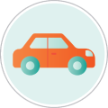 Orange car icon