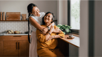 Mom enjoying quality time with daughter