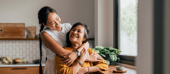 Mom enjoying quality time with daughter